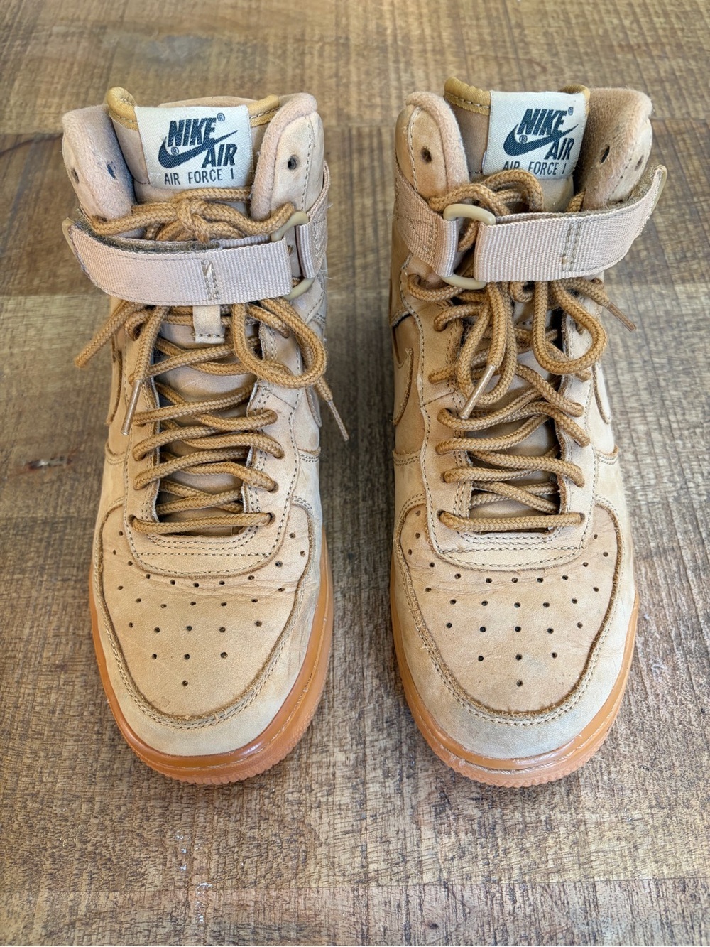 Nike Air Force 1 High Flax wheat brown high trainer sneakers 6Y or 7.5 W